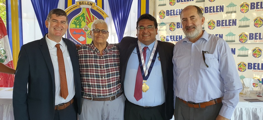 Cónsul de Colombia en Iquitos estrecha lazos culturales con la Municipalidad de Belén