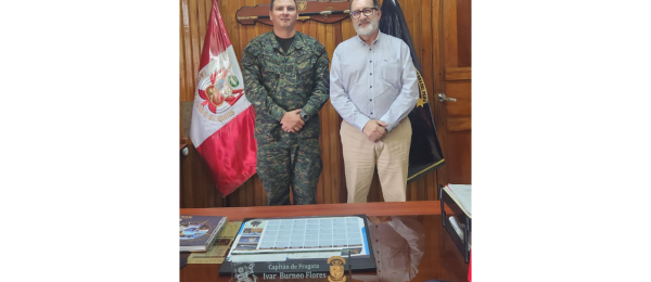 El cónsul de Colombia en Iquitos se reunió con el Capitán de Puerto de Iquitos, Ivar Burneo Flores