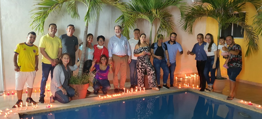 Consulado de Colombia en Iquitos celebro la “noche de las velitas” con las familias colombianas