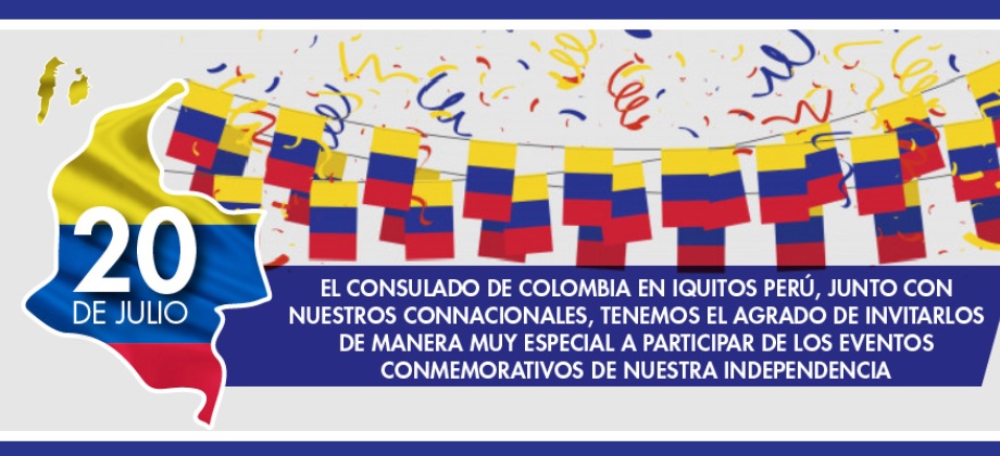 Consulado de Colombia invita a participar de los eventos conmemorativos del Día de la Independencia de Colombia