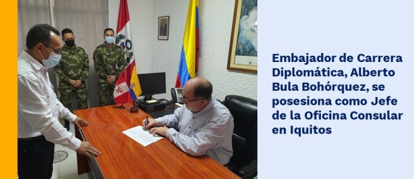 Embajador de Carrera Diplomática, Alberto Bula Bohórquez, se posesiona como Jefe de la Oficina Consular 